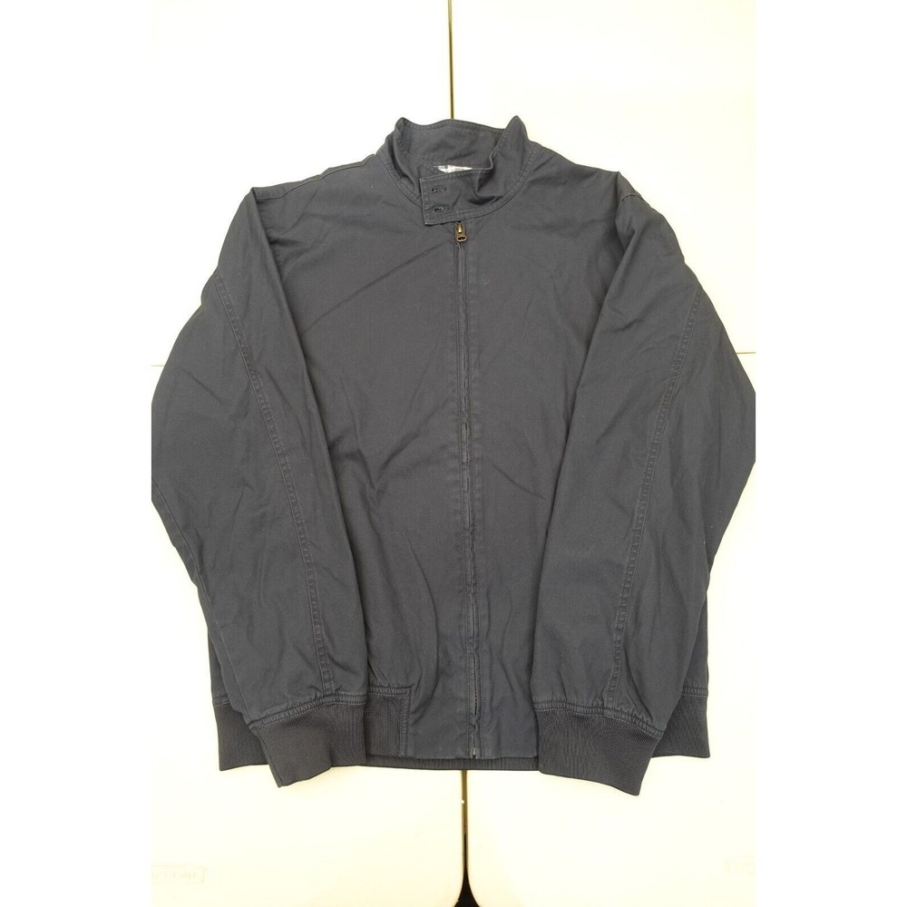 Men Vineyard Vines Bomber Jacket Navy Blue Mock Neck Full Zip Adult Size Large